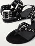 Embellished Suede Sandals - GLAM MODA